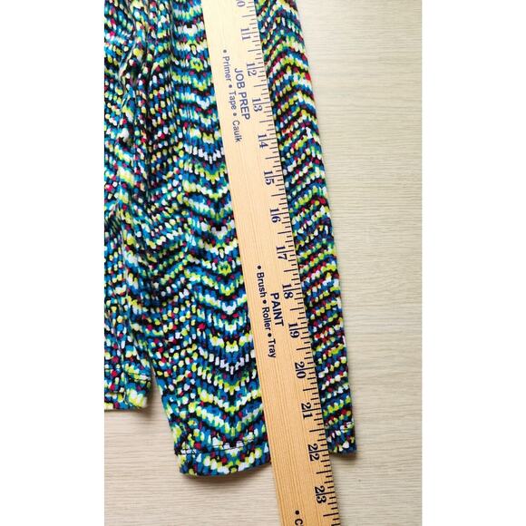 TOP/BLOUSE-JONES NEW YORK-Multi Color Chevron Pattern-Long Sleeve-Cotton-P-L - Picture 11 of 11